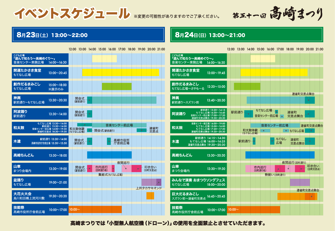 イベントスケジュール
