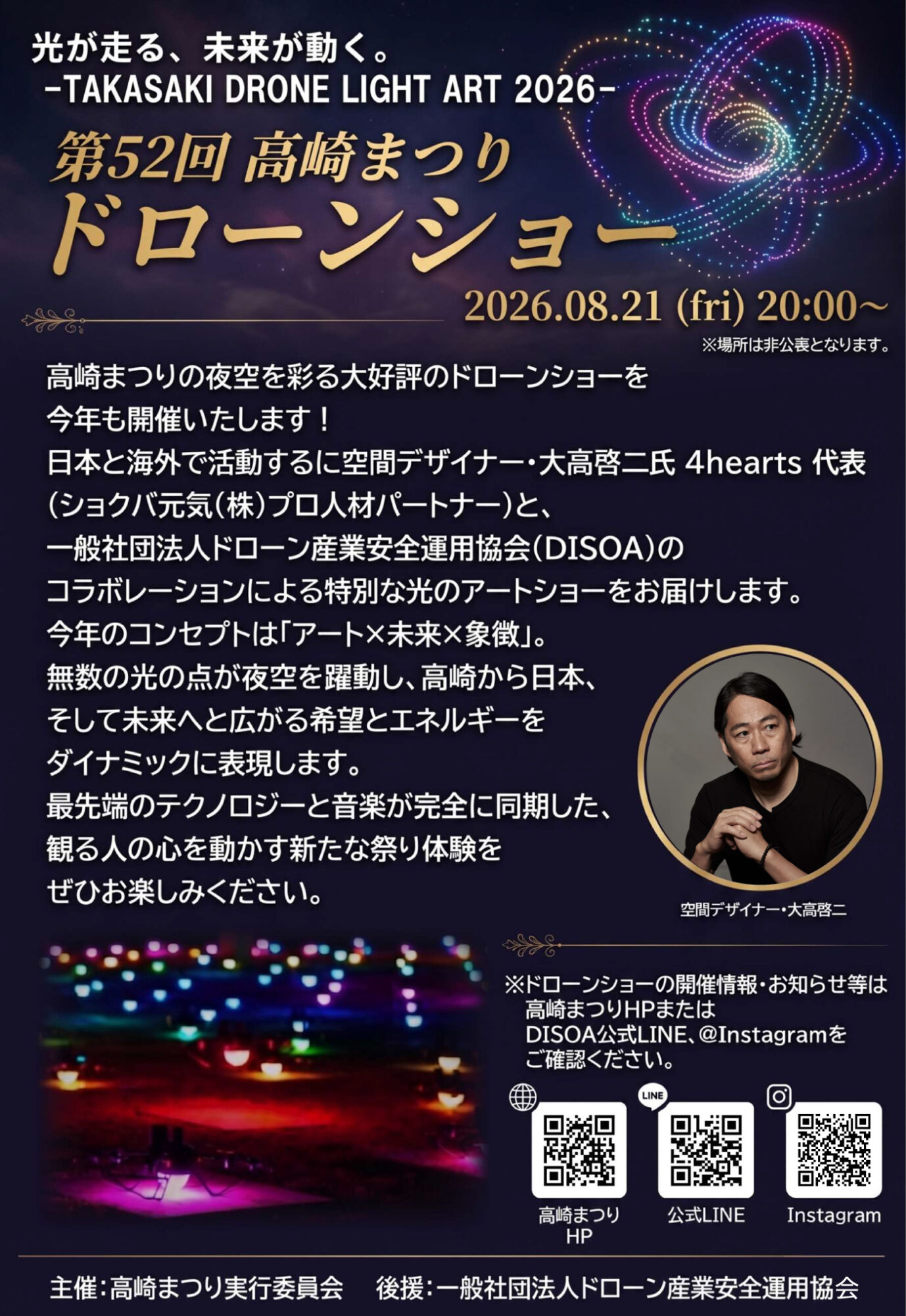 第52回高崎まつりドローンショー