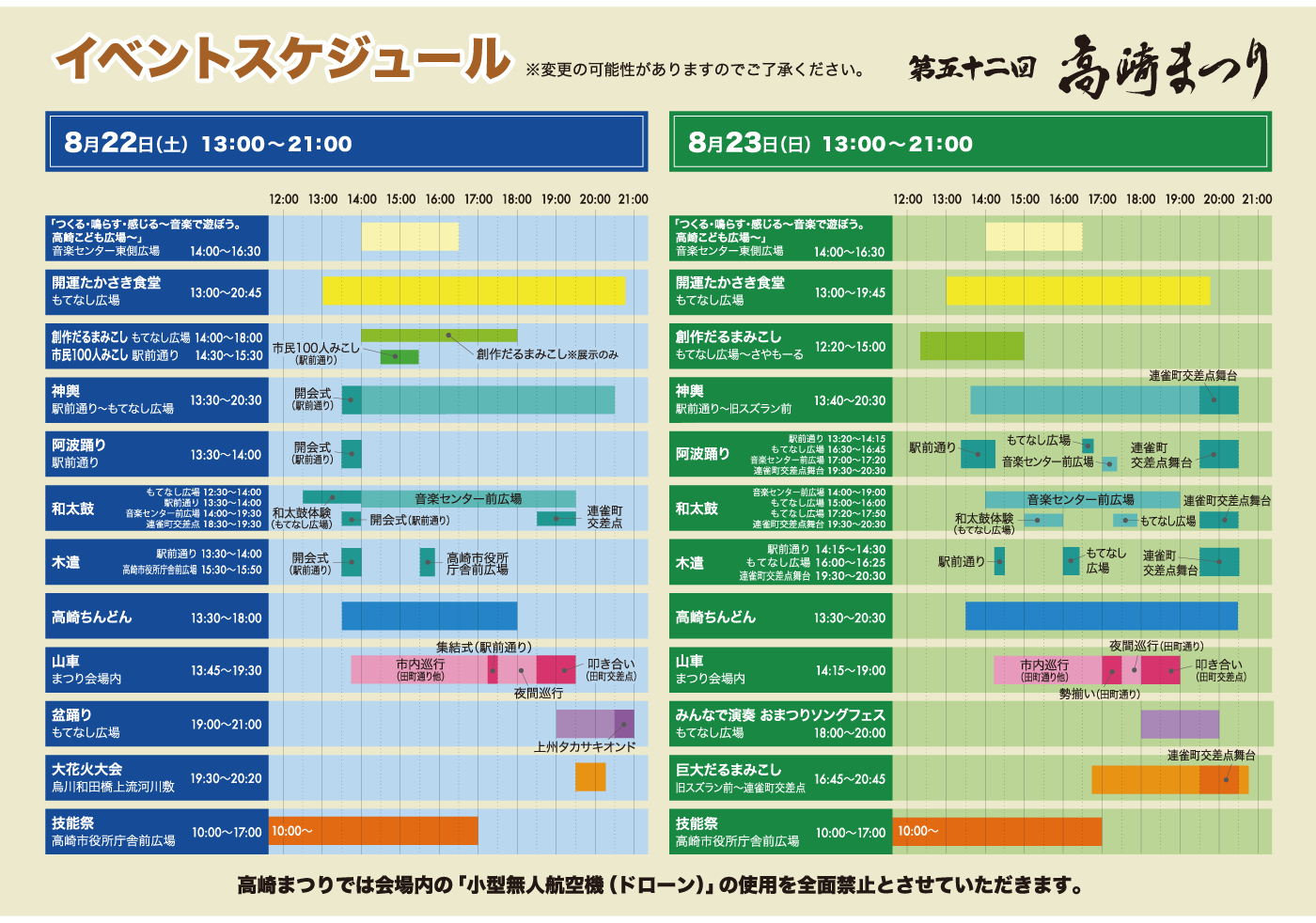 イベントスケジュール